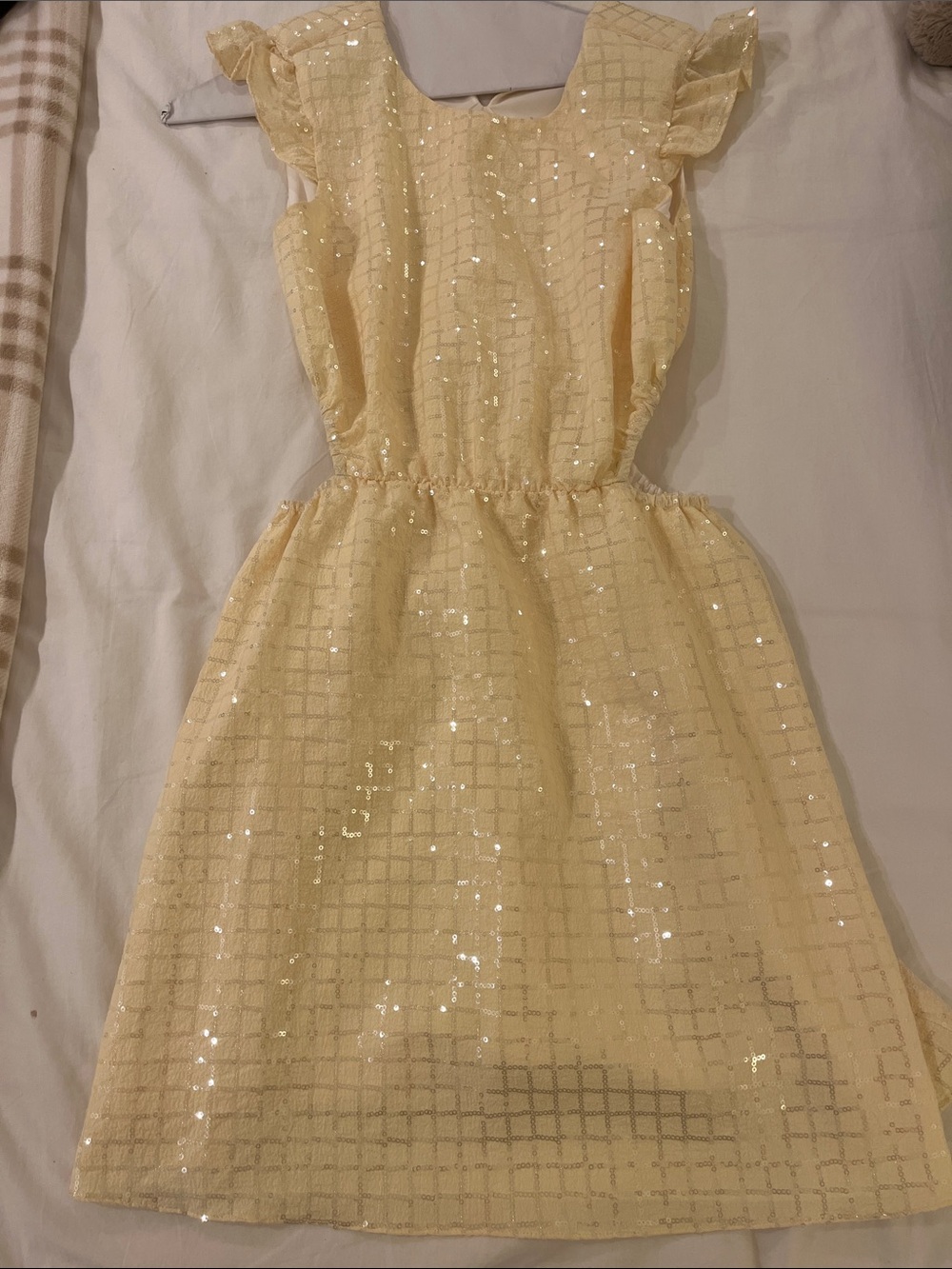 Amanda Uprichard Yellow Sequin Mini Dress